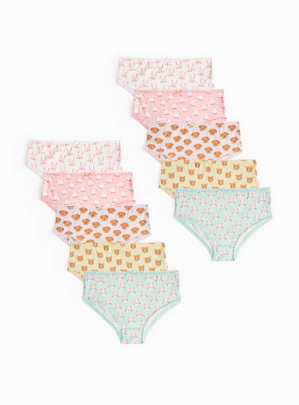 Animal Printed Cotton Briefs 10 Pack 4-5 years
